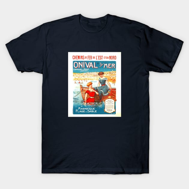 Vintage Railway Travel Poster | French Riviera Onival T-Shirt by SLAG_Creative